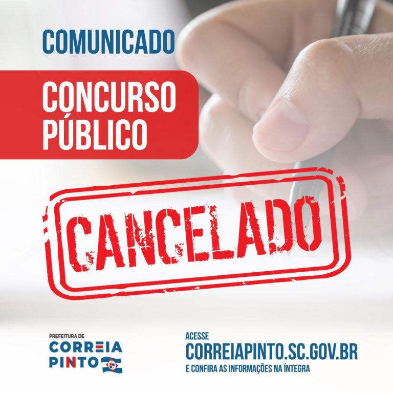 Indícios de irregularidades fazem Correia Pinto cancelar concurso público