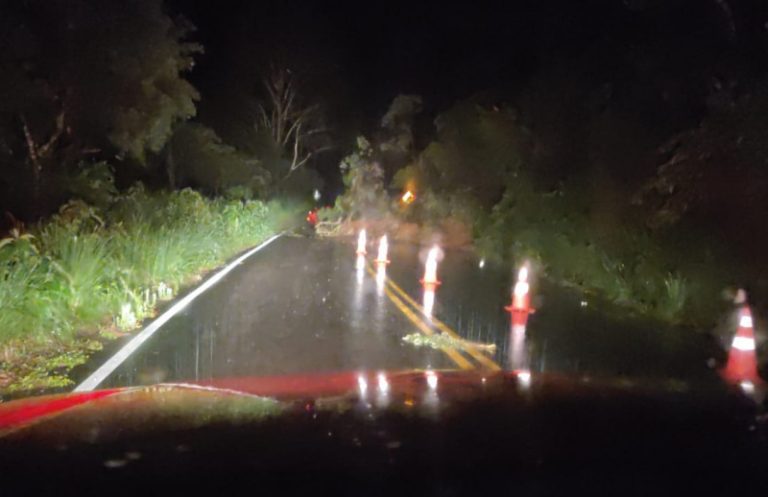 CHUVAS NA SERRA: Interdição total na SC-112 em Rio Rufino