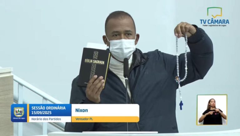 Uma Bíblia e um Rosário foram as armas dos atos golpistas, diz vereador