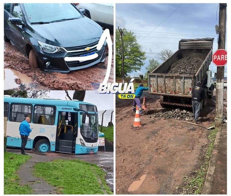 Atoleiro no caminho para a Vila  Comboni