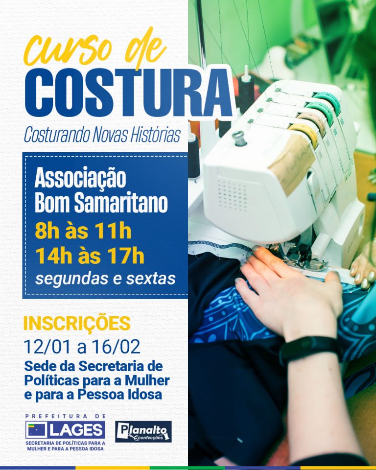 Lages: Inscrições para o curso “Costurando Novas Histórias” seguem abertas