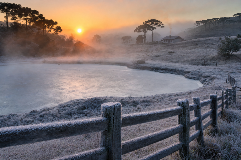 Santa Catarina amanhece com 18 cidades abaixo de zero, Bom Jardim da Serra registra -5,6°C e Urupema tem sensação térmica de -15°C nesta quinta-feira (21)
