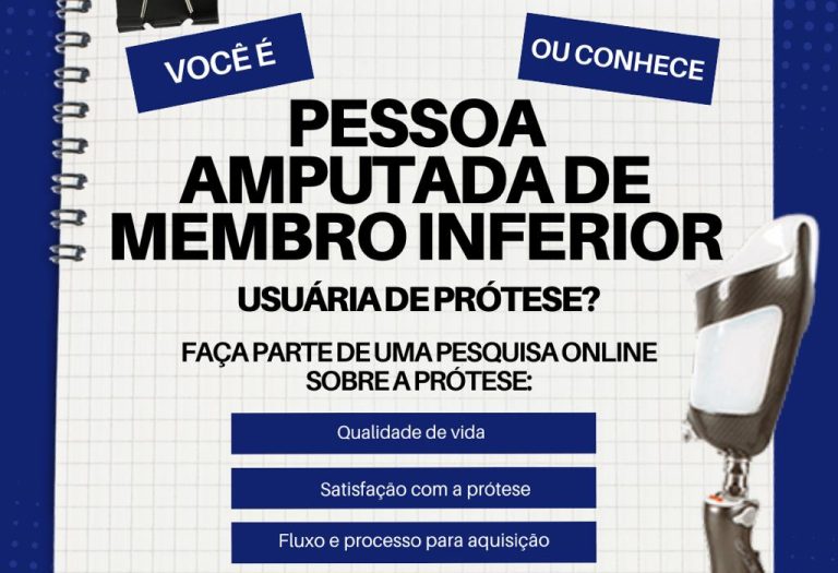 Pesquisa nacional da Udesc Cefid busca pessoas amputadas de membro inferior que usam prótese